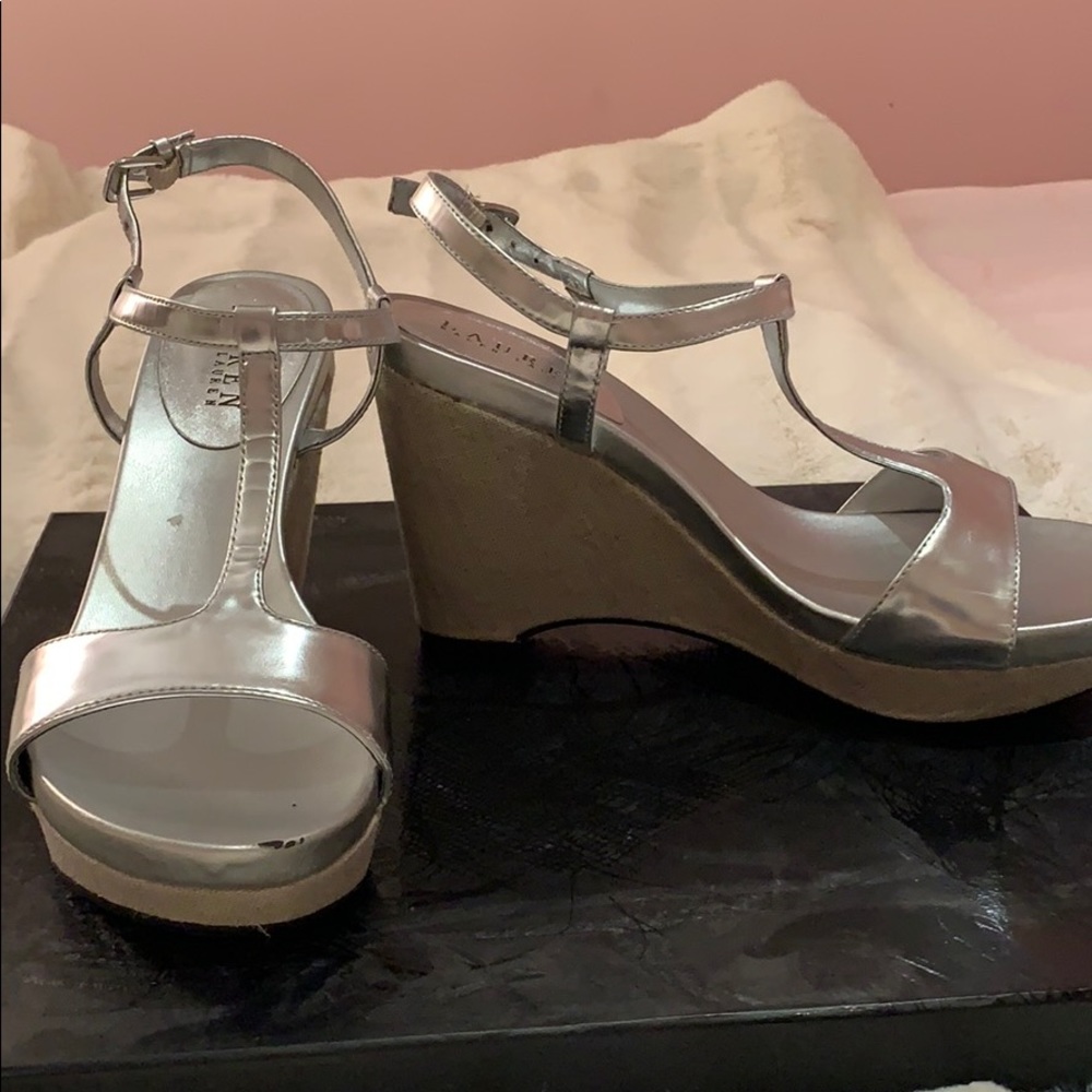 Silver sandal wedges - Picture 14 of 14